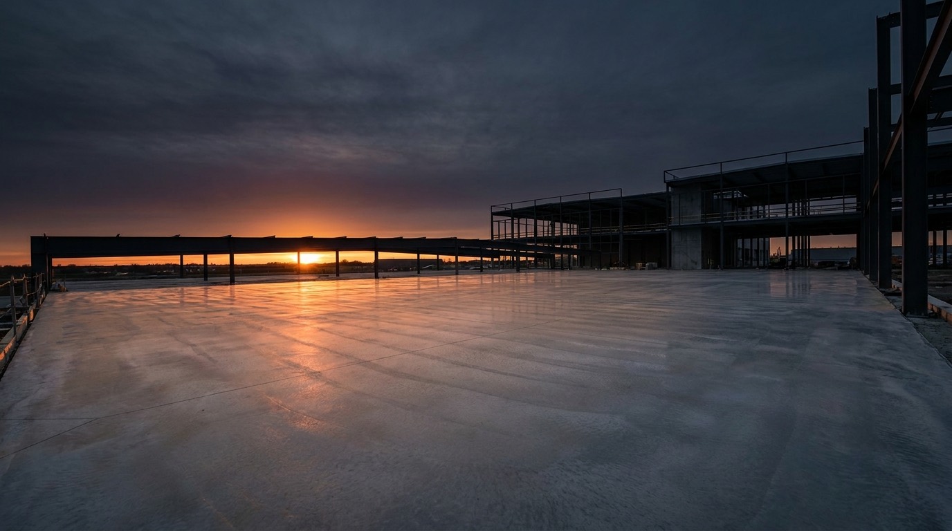 A steel structure silhouetted against a North-West Tasmania sunset